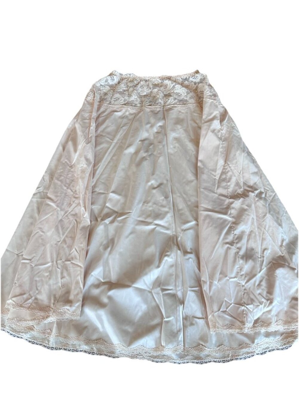 VINTAGE HENSON KICKERNICK NUDE LACE SMALL/MED A LINE HALF SLIP